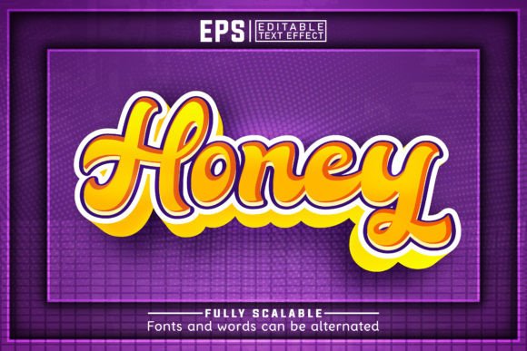 Download HONEY 3d -Editable Text Effect - Text Collection