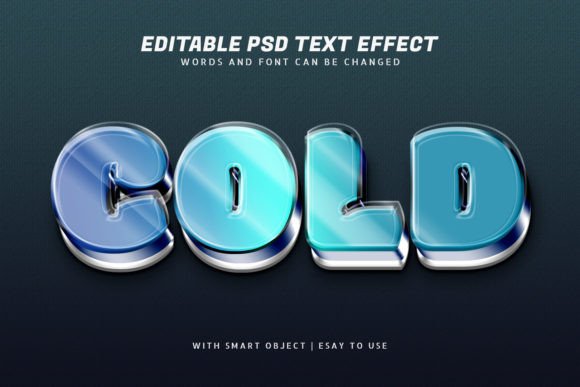 Download Cold 3d Text Effect Editable - Text Collection