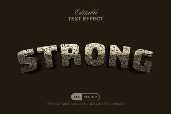 Download Strong Gold Text Effect Texture Style - Text Collection