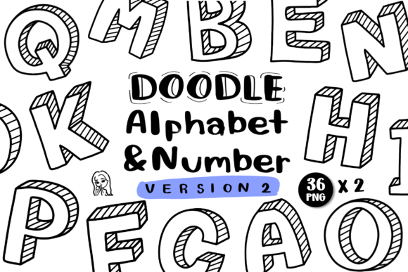 Download Doodle Alphabet &amp; Number, Text, School - Text Collection