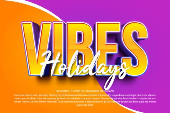 Download Holiday Vibes Editable Text Effect. - Text Collection