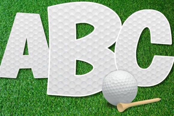 Download Real Golf Ball Texture Alphabet PNG Set - Text Collection