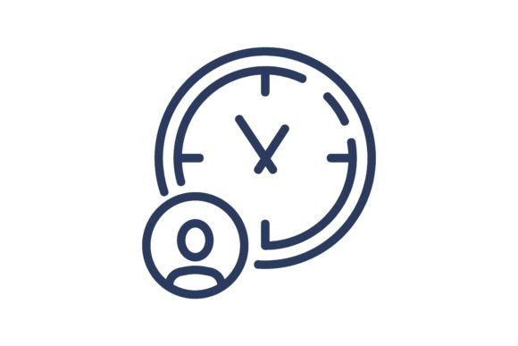 Download Time Management Thin Icon. Person Profil - Premium Resources