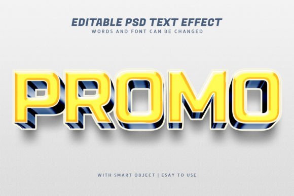 Download Promo 3d Yellow Text Effect Editable - Text Collection