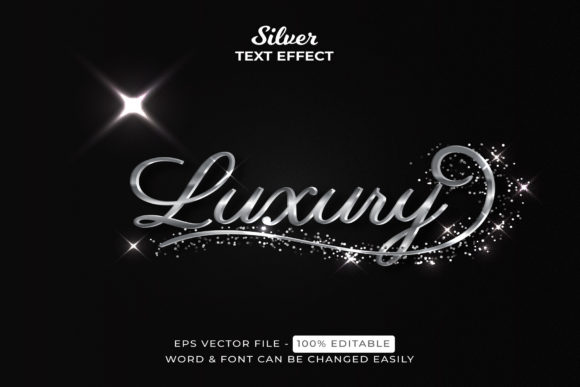 Download Silver Text Effect Luxury Style Theme - Text Collection