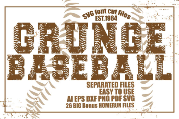 Download Grunge Baseball SVG Font Cut Files - Svg font Collection