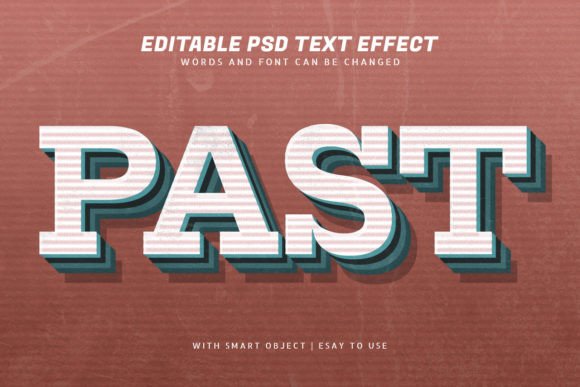 Download Past 3d Retro Style Text Effect Editable - Text Collection