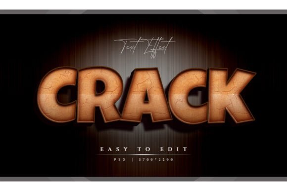 Download Crack Sand Texture Style 3D Text Effect - Text Collection