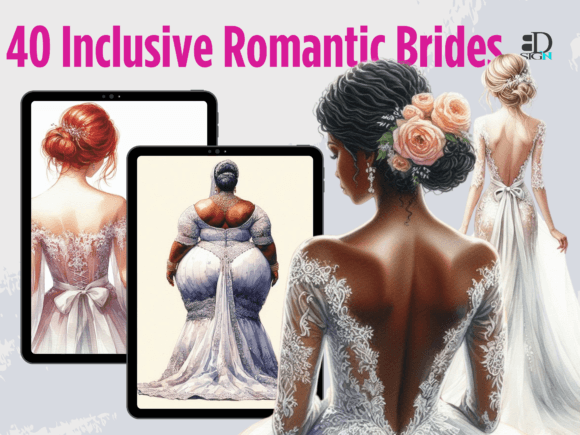 Download Inclusive Romantic Bride Illustrations - Inclusive Collection