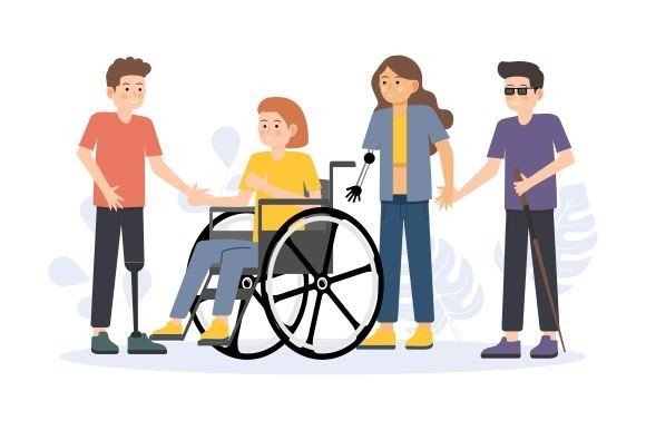 Download Inclusive with Disabilities Flat Concept - Inclusive Collection