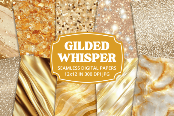 Download Gilded Whisper Gold Glitter Textured Paper - Text Collection